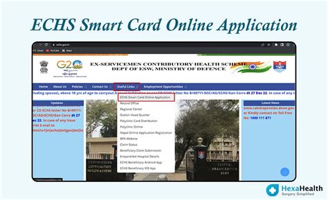 smart card online application|echs online smart card application.